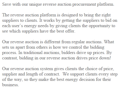 Energy Reverse Auction